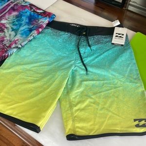 Two pair of Billabong size 32 swim trunks